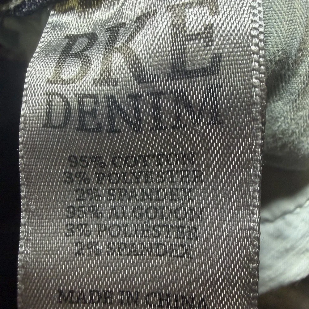 BKE Carter Mens Jeans 33R Bootleg Medium Wash Thick Stitch Western Denim